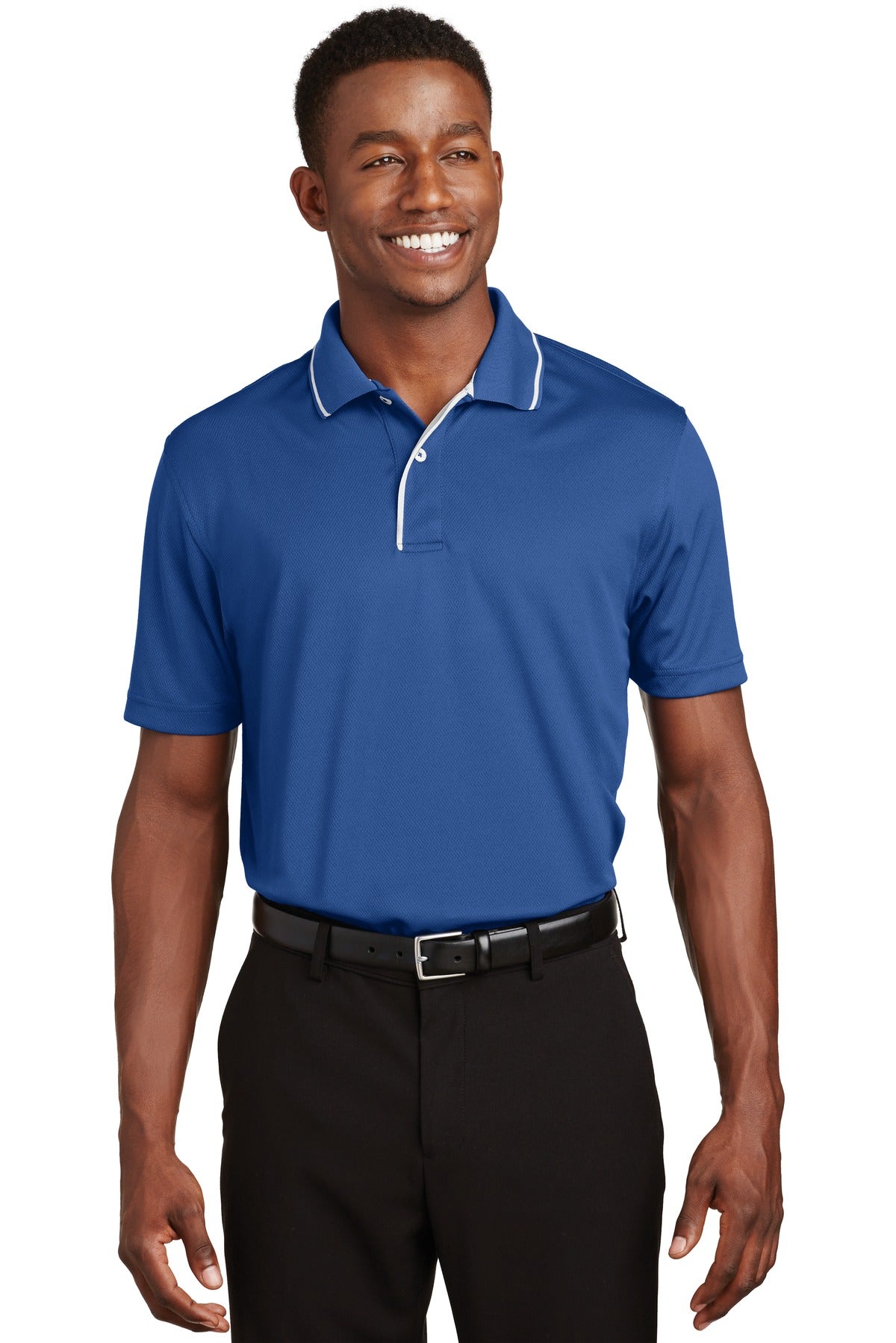 Sport-Tek ® Dri-Mesh ® Polo with Tipped Collar and Piping. K467