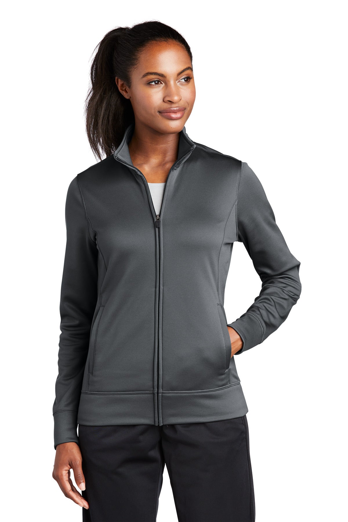 Sport-Tek ® Women's Sport-Wick ® Fleece Full-Zip Jacket. LST241