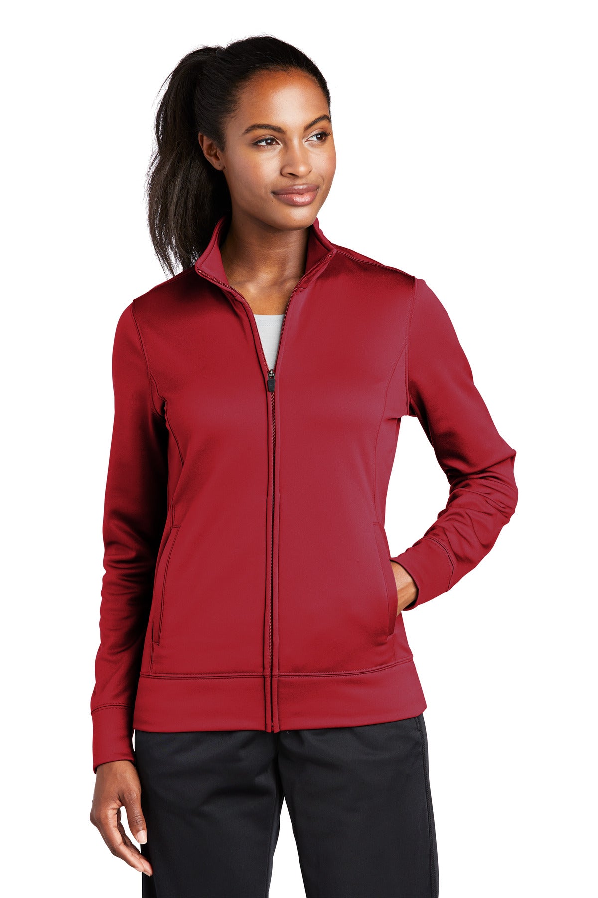 Sport-Tek ® Women's Sport-Wick ® Fleece Full-Zip Jacket. LST241