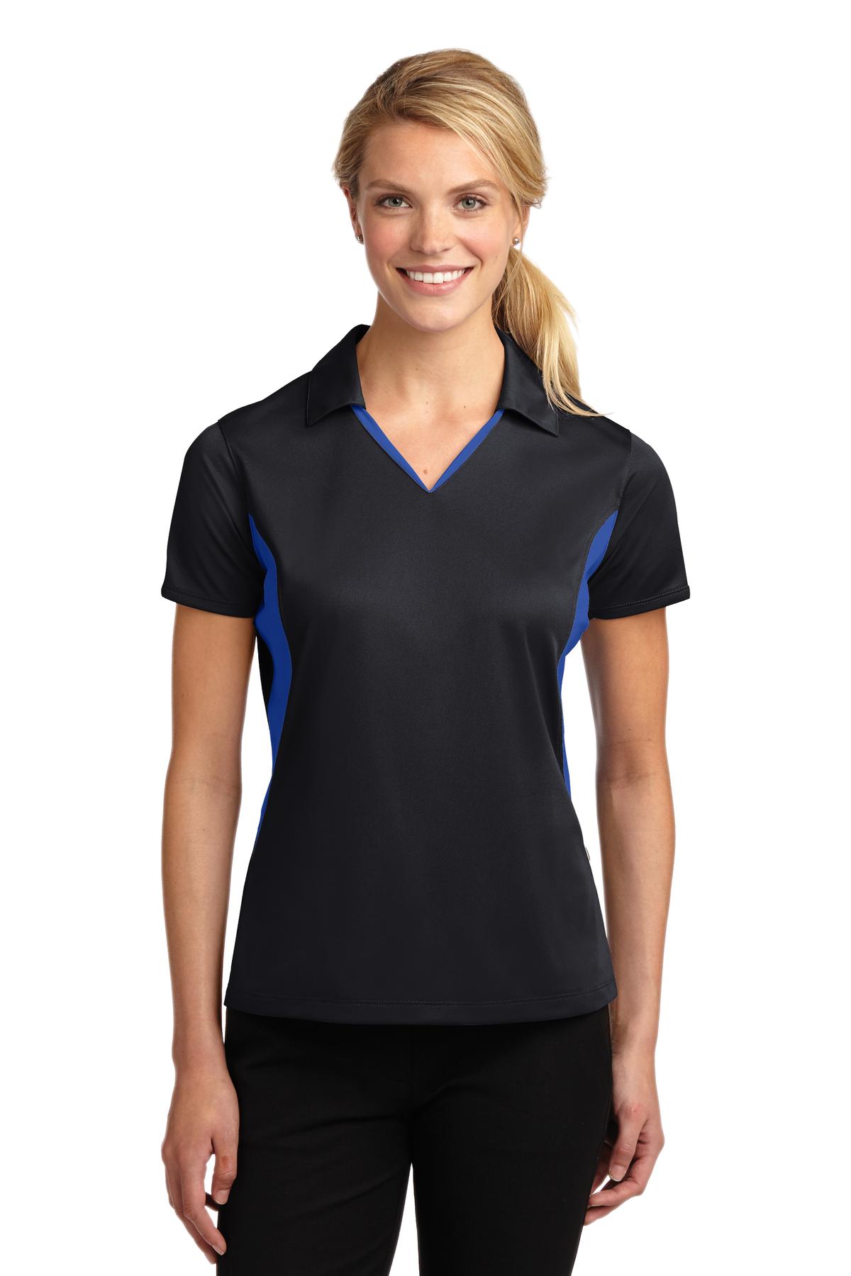 Sport-Tek ® Women's Side Blocked Micropique Sport-Wick ® Polo. LST655