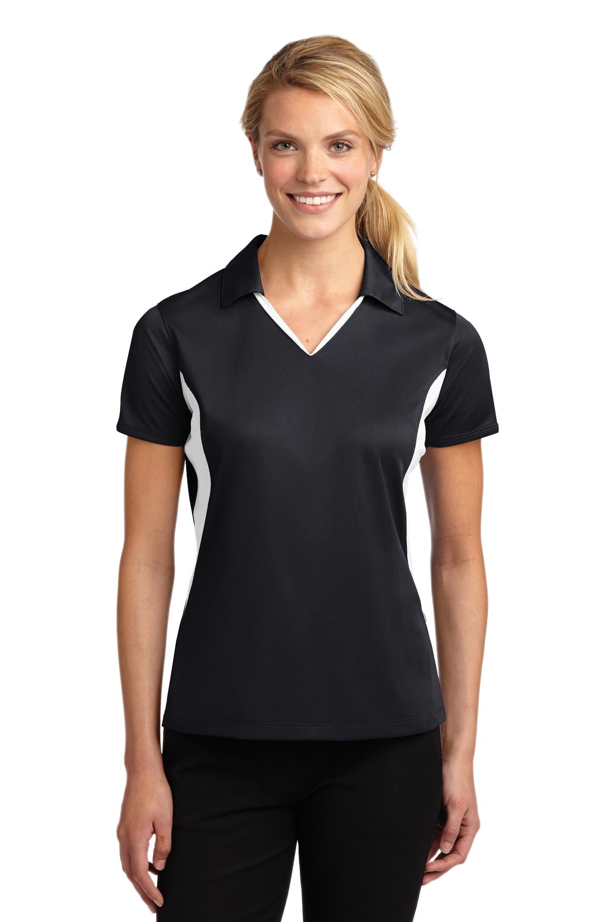 Sport-Tek ® Women's Side Blocked Micropique Sport-Wick ® Polo. LST655