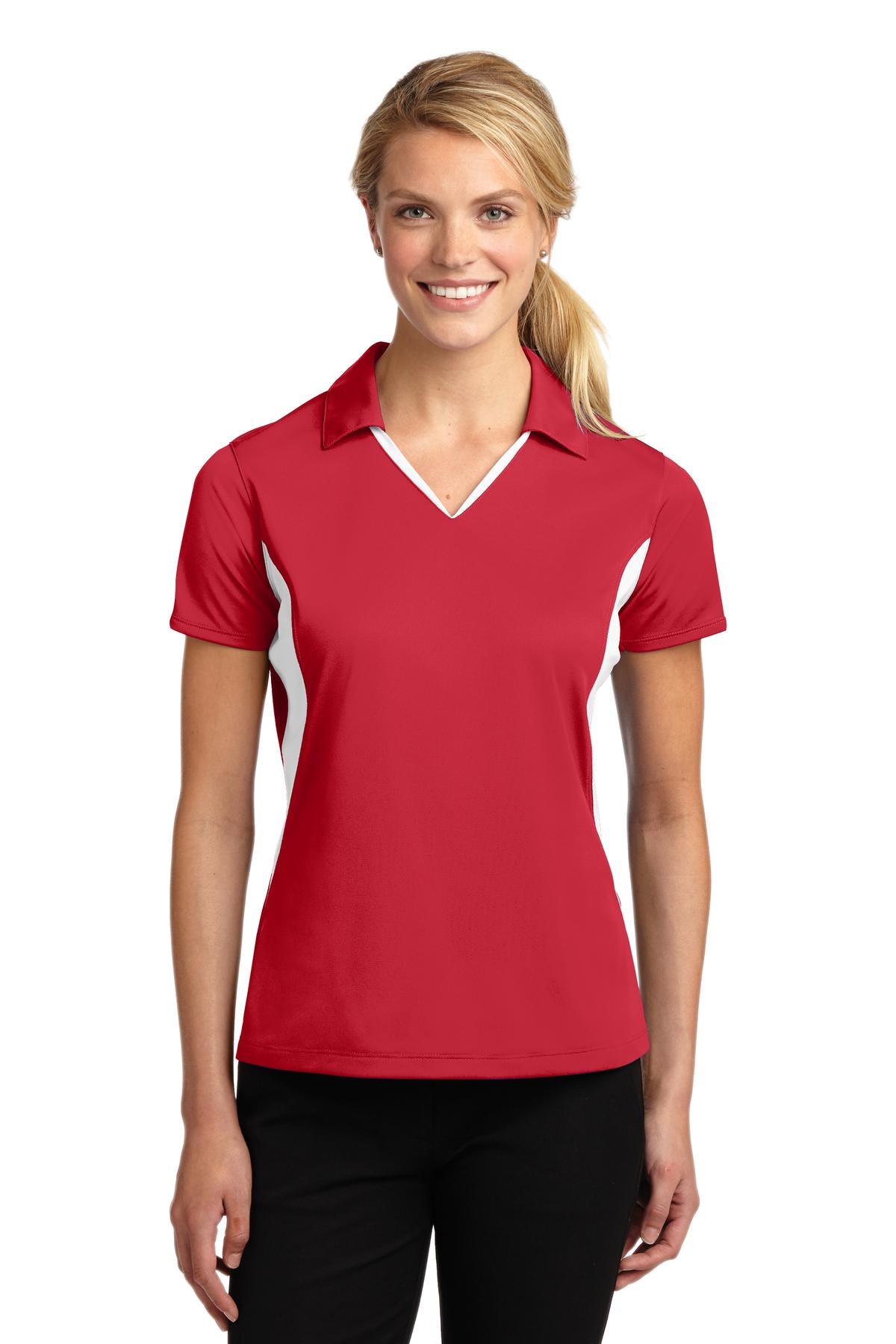 Sport-Tek ® Women's Side Blocked Micropique Sport-Wick ® Polo. LST655