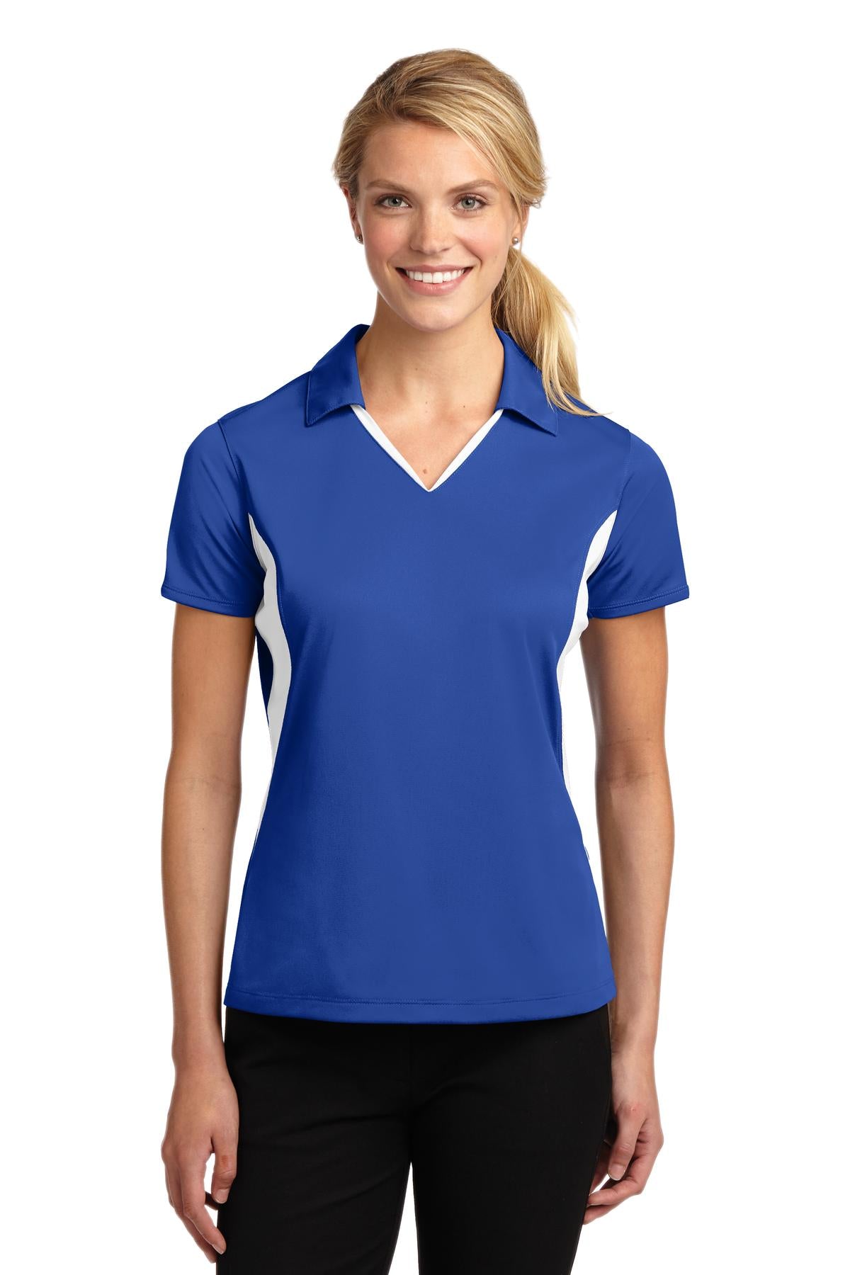 Sport-Tek ® Women's Side Blocked Micropique Sport-Wick ® Polo. LST655