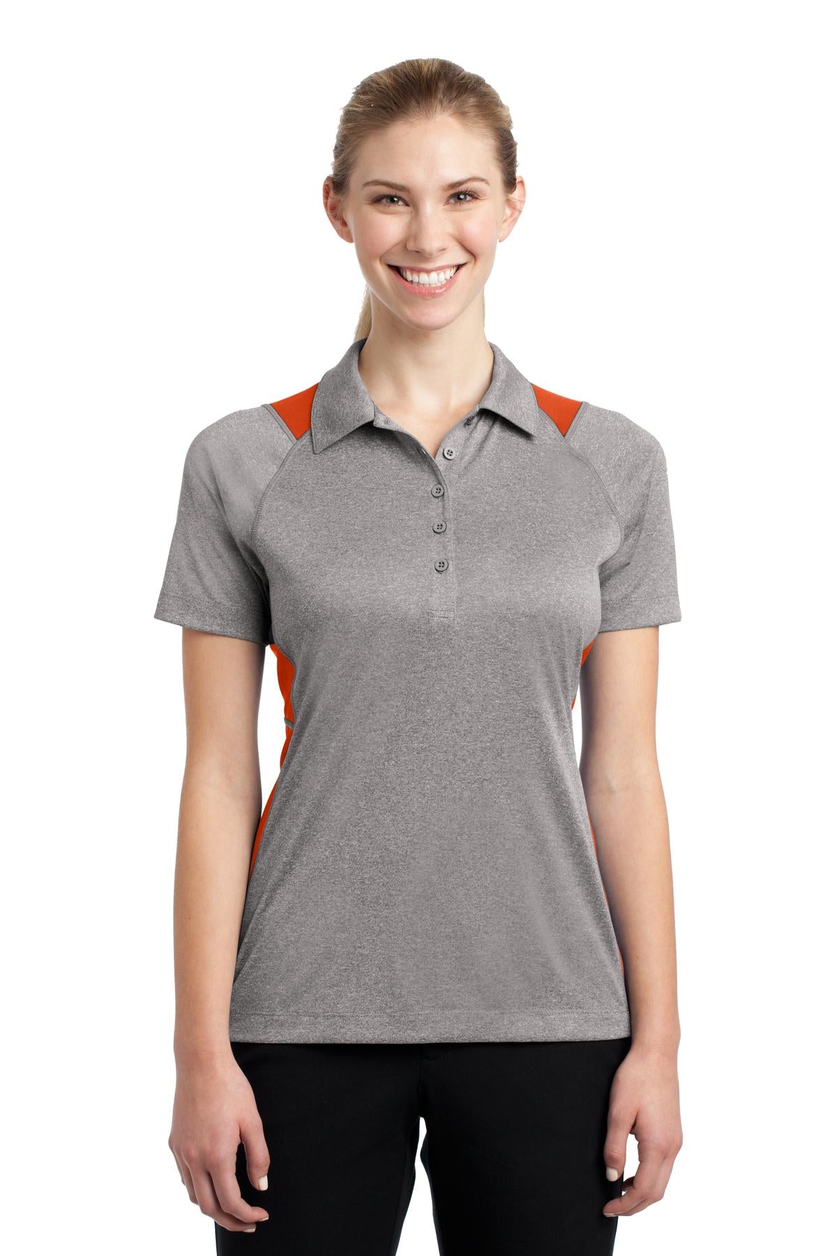 Sport-Tek ® Women's Heather Colorblock Contender ™ Polo. LST665
