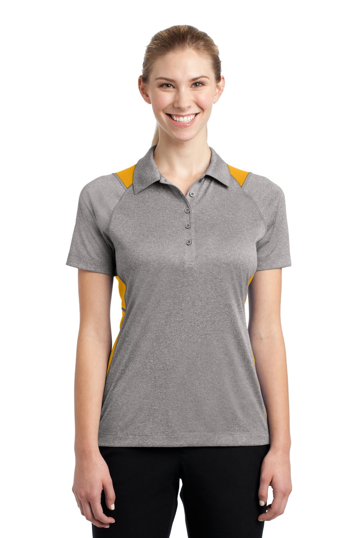 Sport-Tek ® Women's Heather Colorblock Contender ™ Polo. LST665