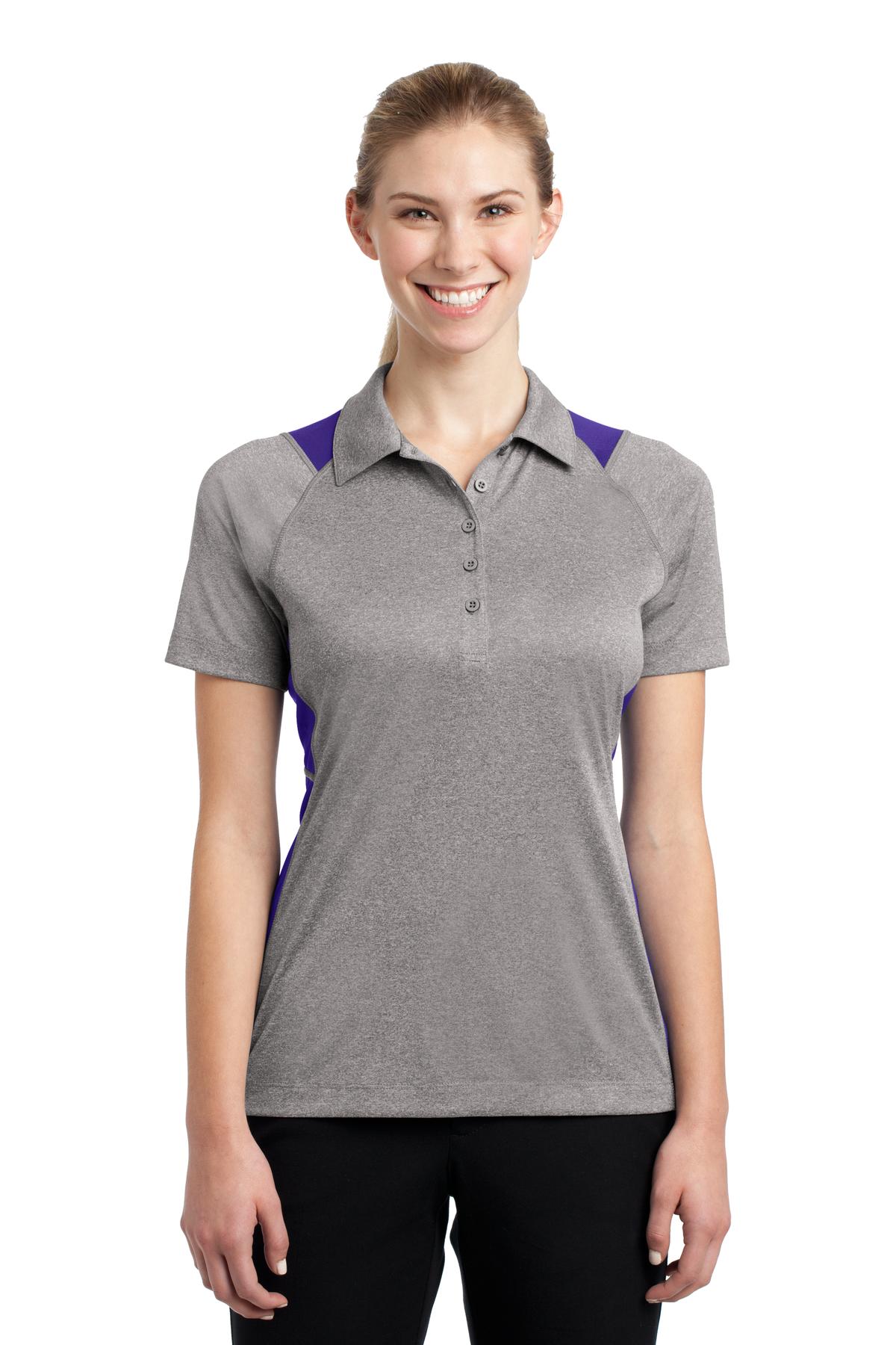 Sport-Tek ® Women's Heather Colorblock Contender ™ Polo. LST665