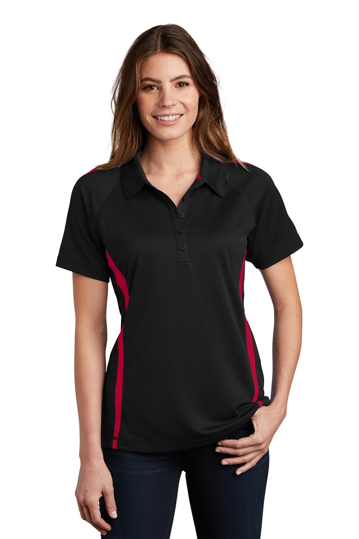 Sport-Tek ® Women's PosiCharge ® Micro-Mesh Colorblock Polo. LST685