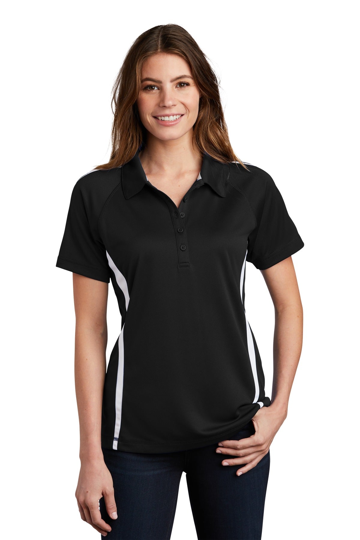 Sport-Tek ® Women's PosiCharge ® Micro-Mesh Colorblock Polo. LST685