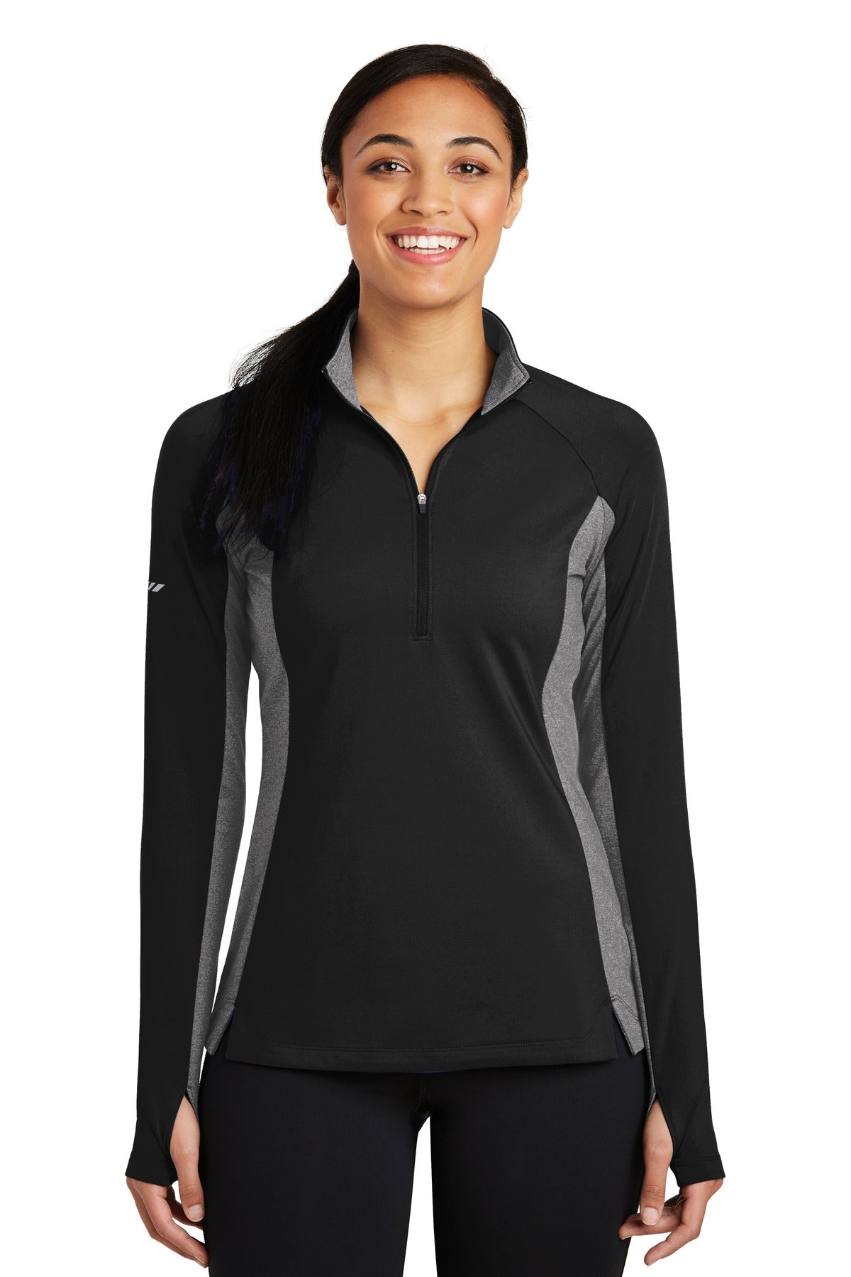 Sport-Tek ® Women's Sport-Wick ® Stretch Contrast 1/4-Zip Pullover. LST854