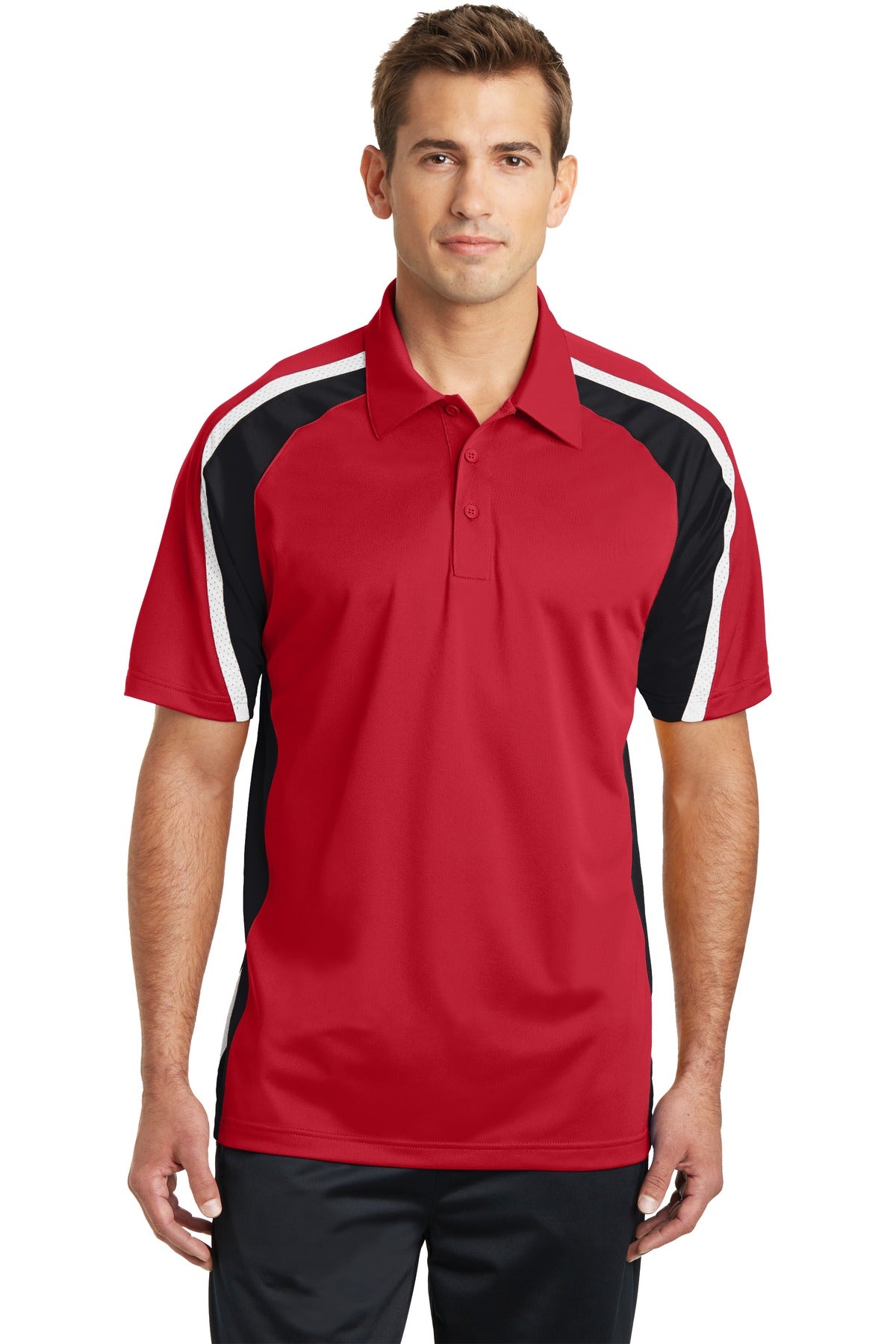 Sport-Tek ® Tricolor Micropique Sport-Wick ® Polo. ST654