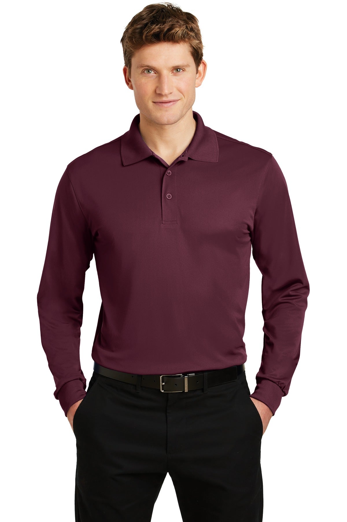 Sport-Tek ® Long Sleeve Micropique Sport-Wick ® Polo. ST657