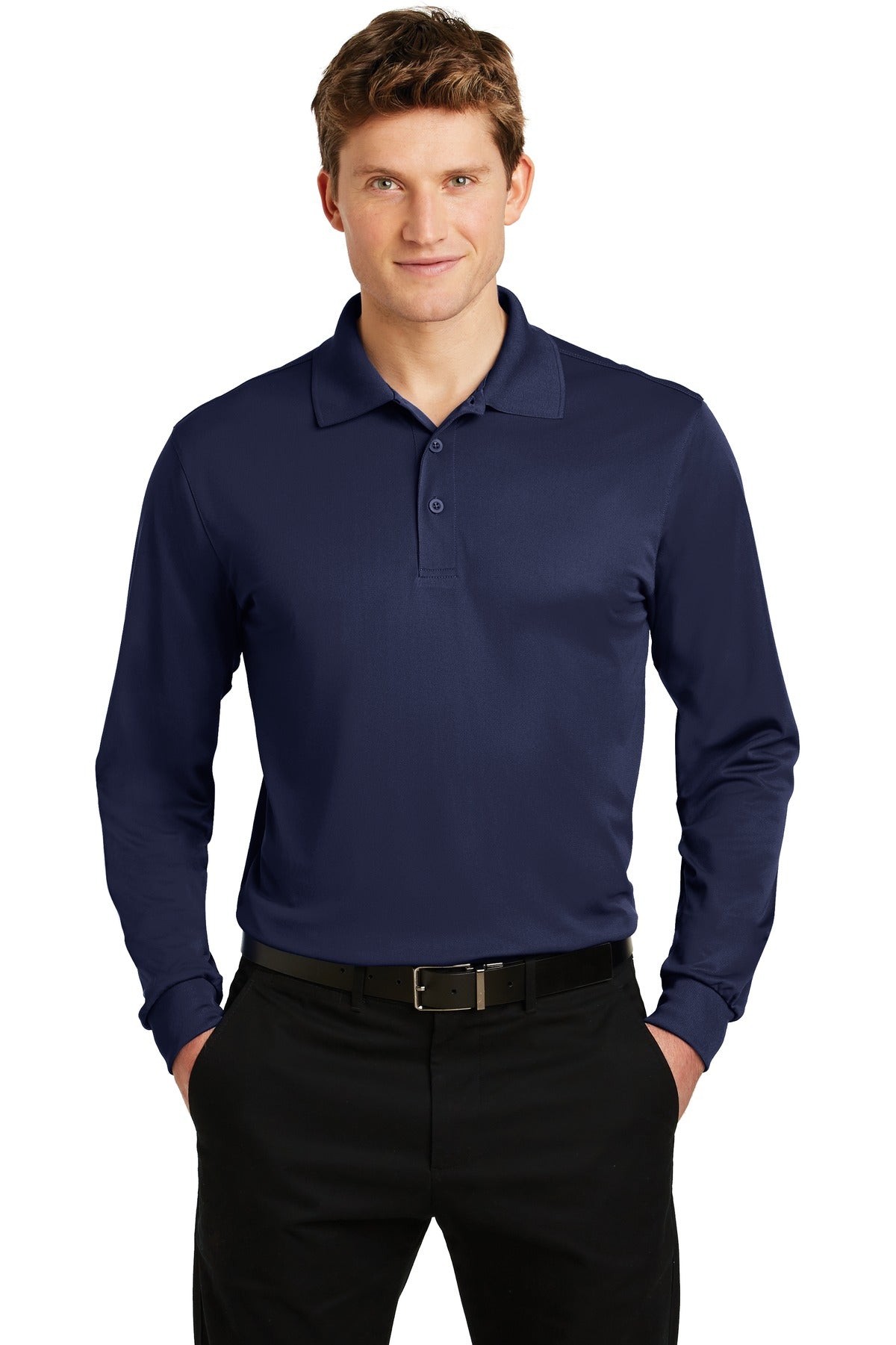Sport-Tek ® Long Sleeve Micropique Sport-Wick ® Polo. ST657
