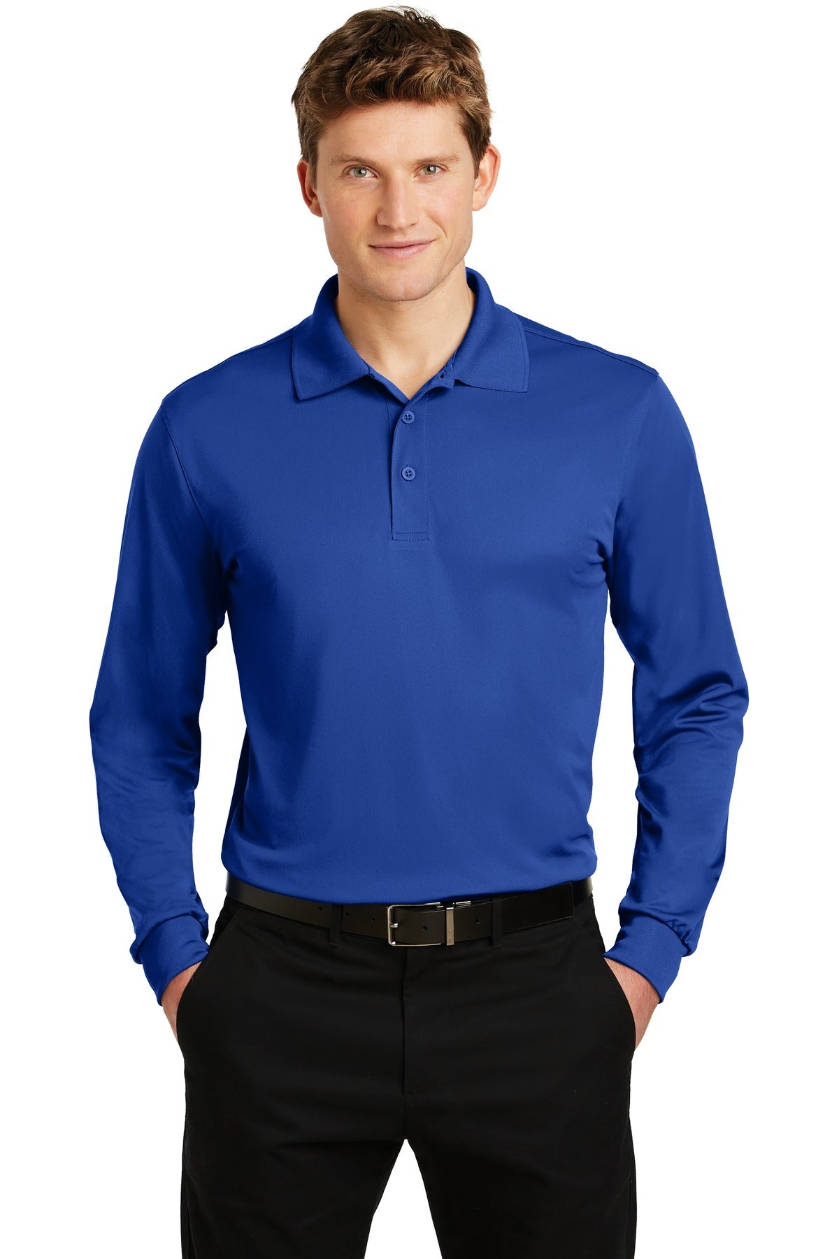 Sport-Tek ® Long Sleeve Micropique Sport-Wick ® Polo. ST657