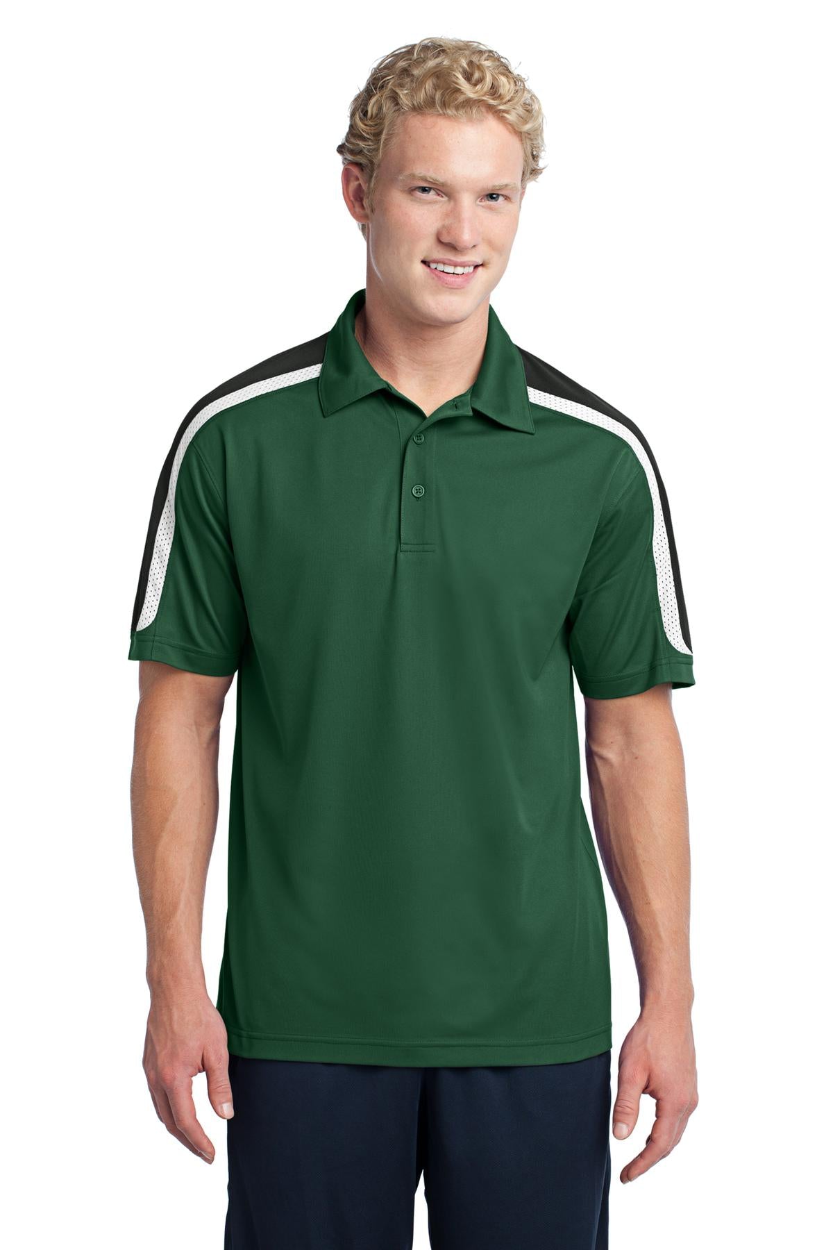 Sport-Tek ® Tricolor Shoulder Micropique Sport-Wick ® Polo. ST658