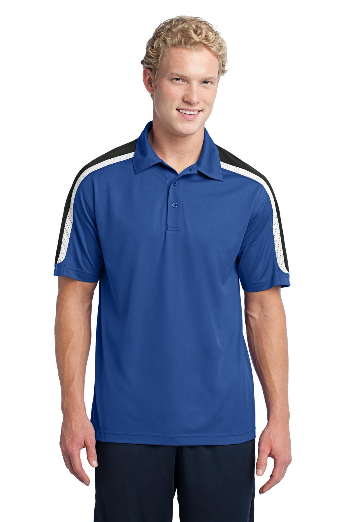 Sport-Tek ® Tricolor Shoulder Micropique Sport-Wick ® Polo. ST658