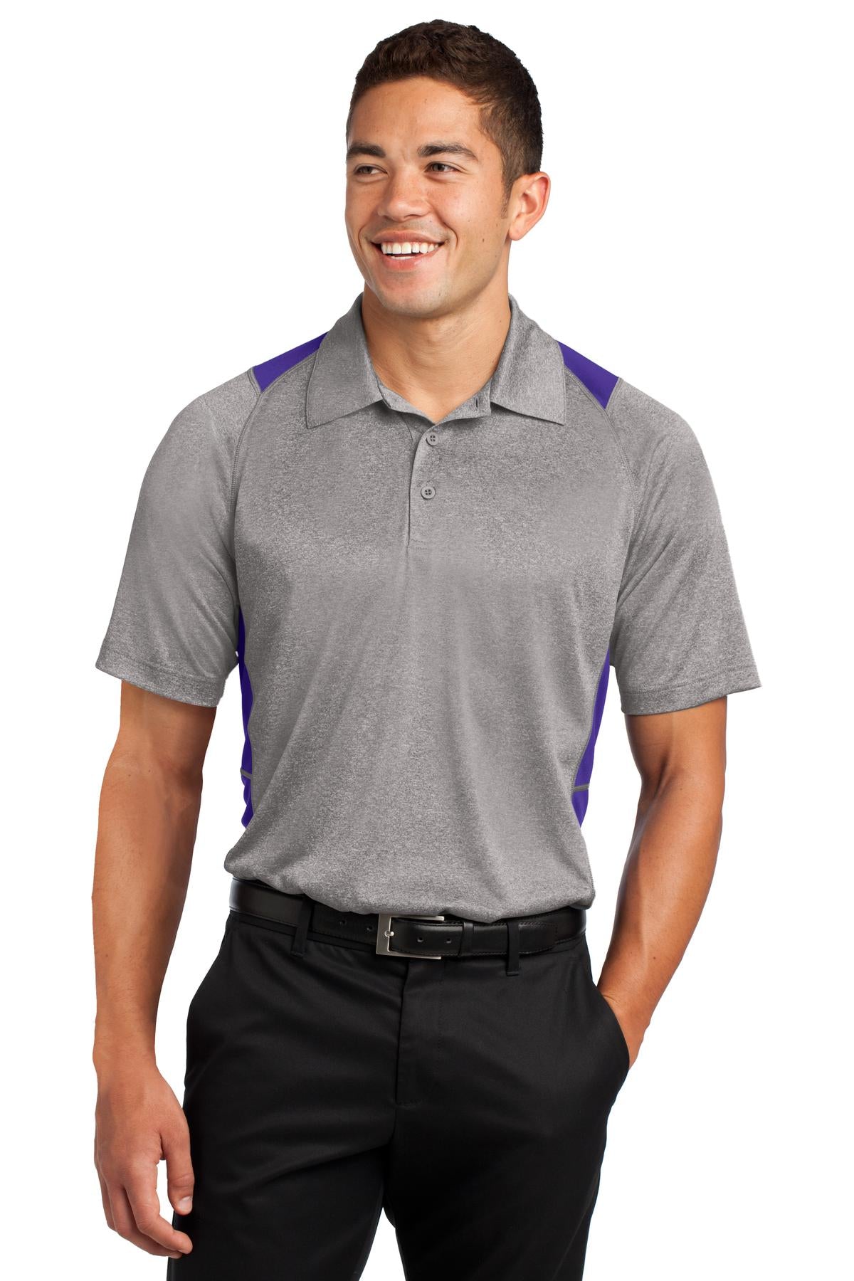 Sport-Tek ® Heather Colorblock Contender ™ Polo. ST665