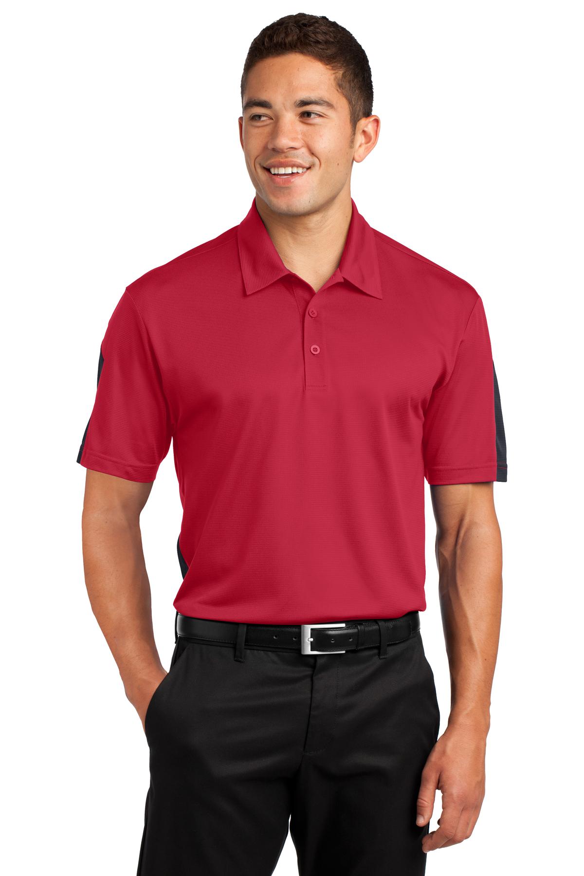 Sport-Tek ® PosiCharge ® Active Textured Colorblock Polo. ST695