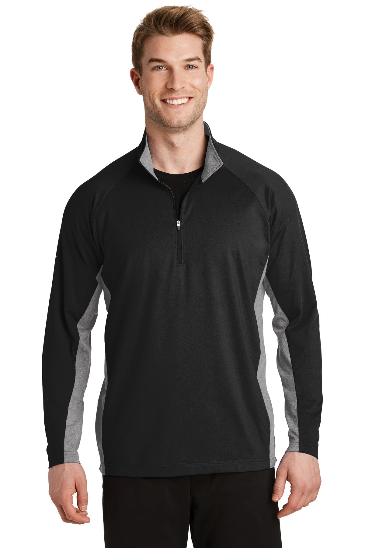 Sport-Tek ® Sport-Wick ® Stretch Contrast 1/4-Zip Pullover. ST854